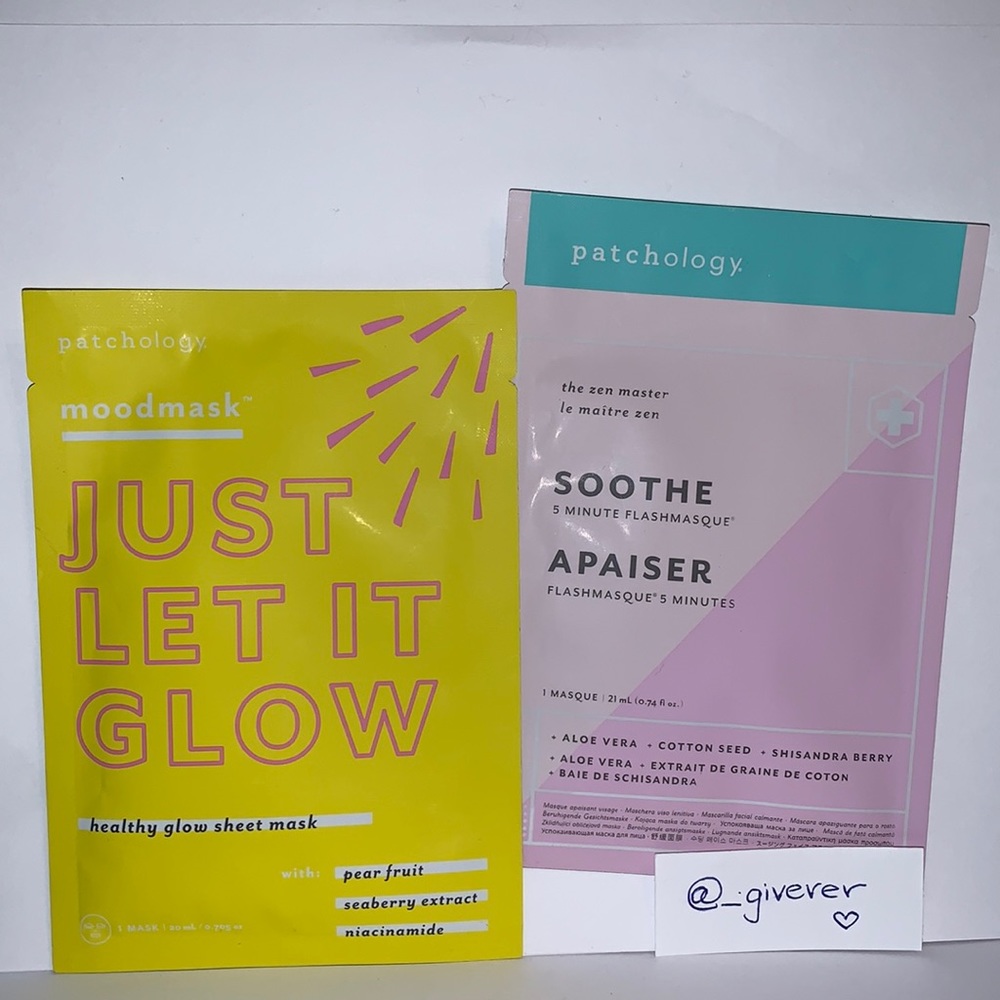 2p Patchology Sheet Masks Soothe & Healthy Glow